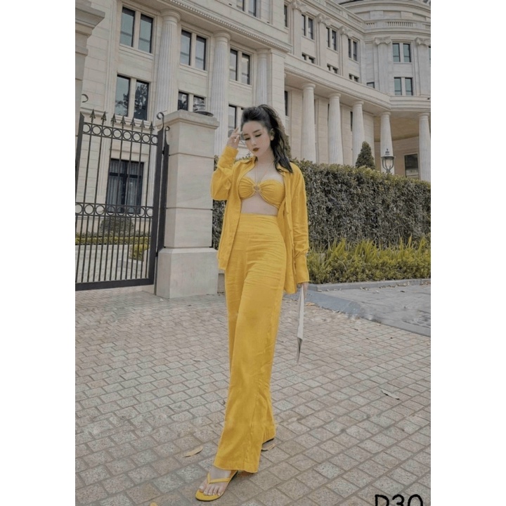 SÉT ĐŨI NỮ 3 MÓN SANG CHẢNH SIU XINH CỰC HOT SIÊU PHẨM PU