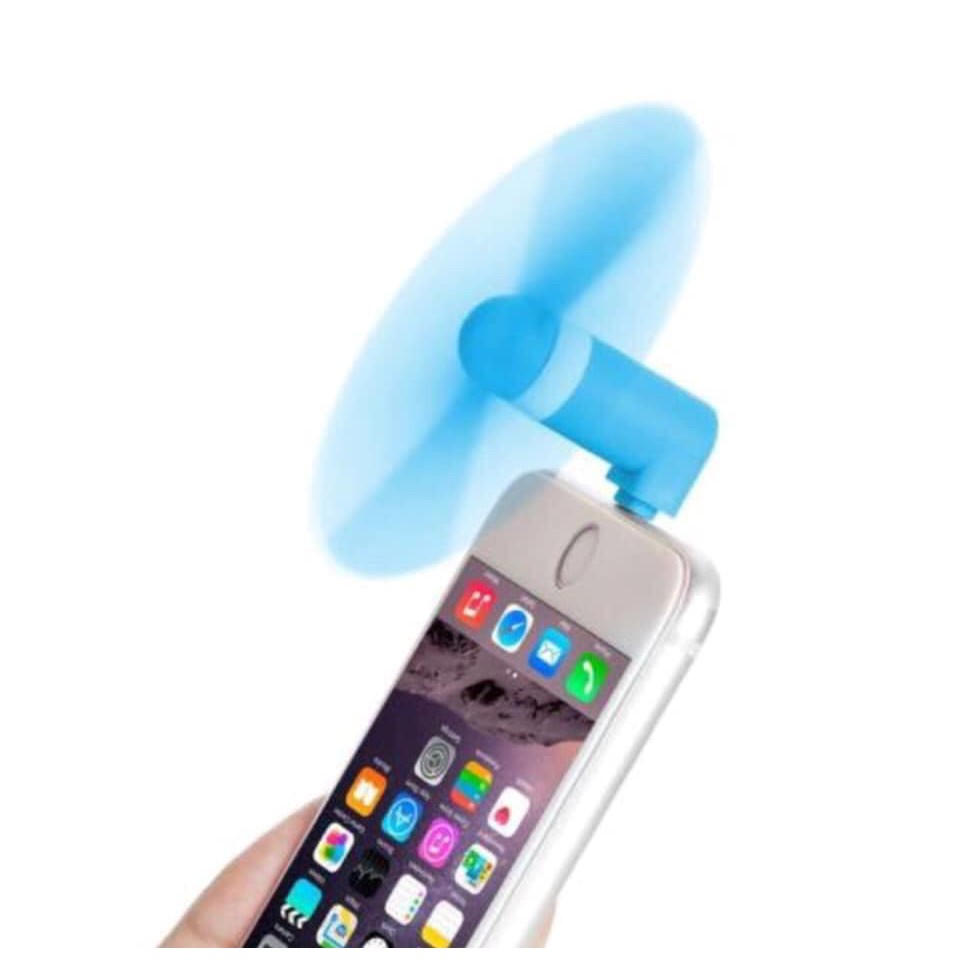 Quạt 2 Cánh Mini Đầu Micro USB Gắn Điện Thoaị