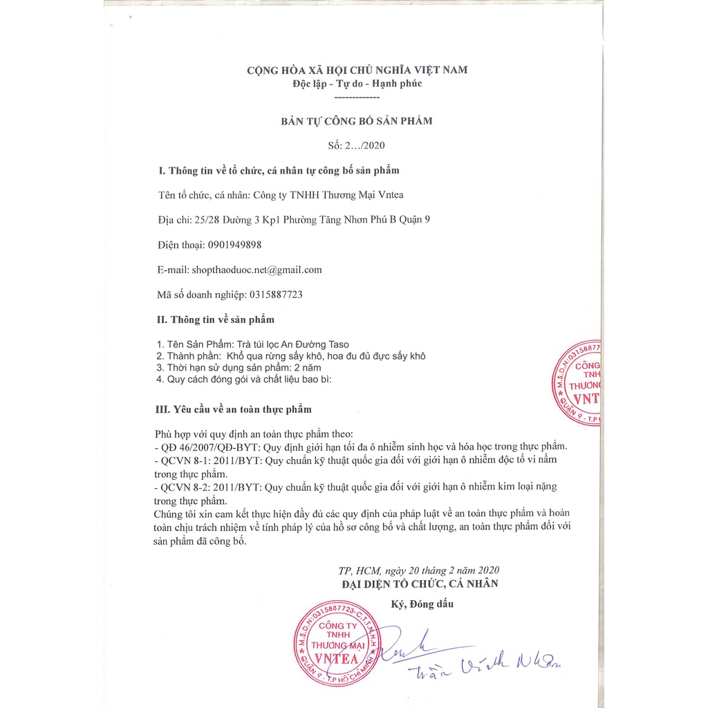 Trà Túi Lọc An Đường Taso  - Kết Hợp Khổ Qua Rừng, Hoa Đu Đủ Đực - Ổn Định Đường Huyết, Tăng Insulin