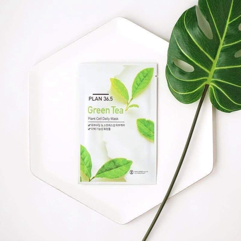 Mặt Nạ Trà Xanh Plan 36.5 Plant Cell Daily Mask Green Tea Hàn Quốc