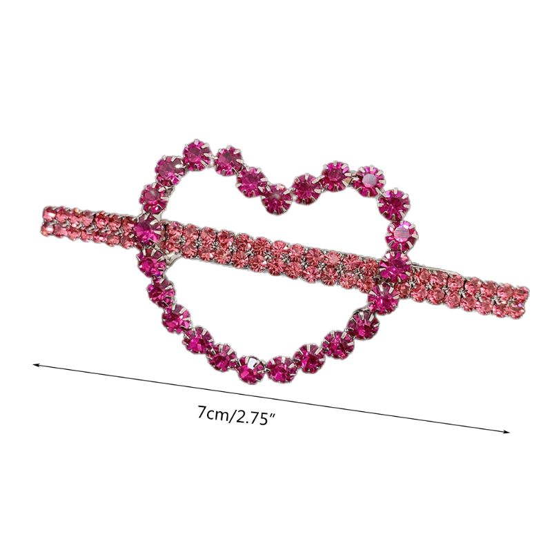 Kẹp Tóc Đính Đá Hình Trái Tim Ngọt Ngào Cho Cô Dâu