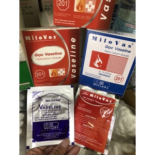 ❤️ [Hộp 10 miếng] Gạc vaseline đắp vết thương bị bỏng hở khô da 65x19cm MIẾNG DÁN VASELIN ĐẮP VẾT THƯƠNG BỊ BỎNG MILOVAS