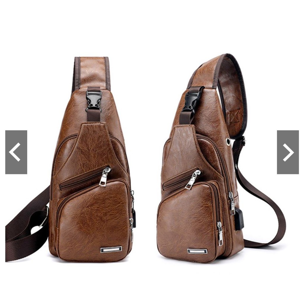 Túi đeo chéo bằng da cao cấp phong cách Hàn Quốc