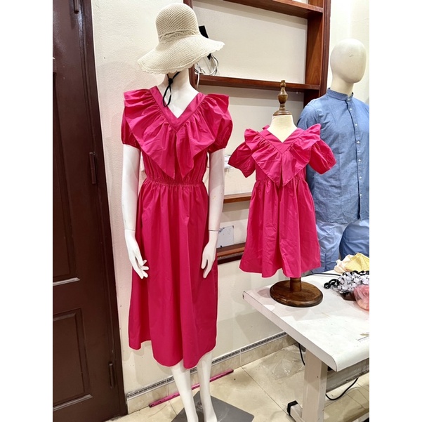 Set đầm mẹ và bé cổ bèo