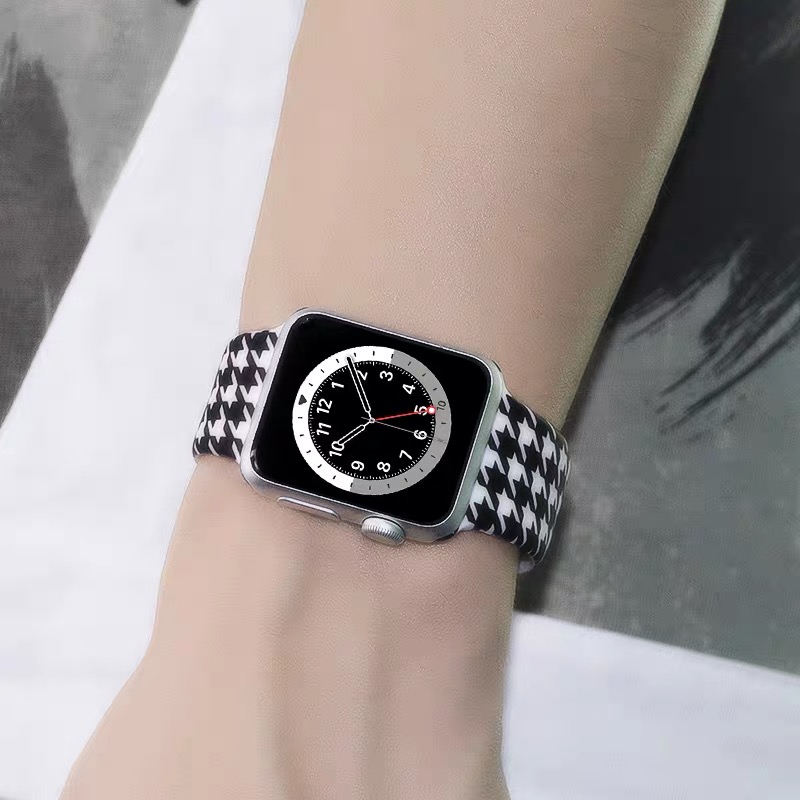 Ready Stock Apple Watch Strap series 6 5 4 3 2 1 SE 38mm 40mm Printing Silicone Strap 42mm 44mm watch strap iwatch Band