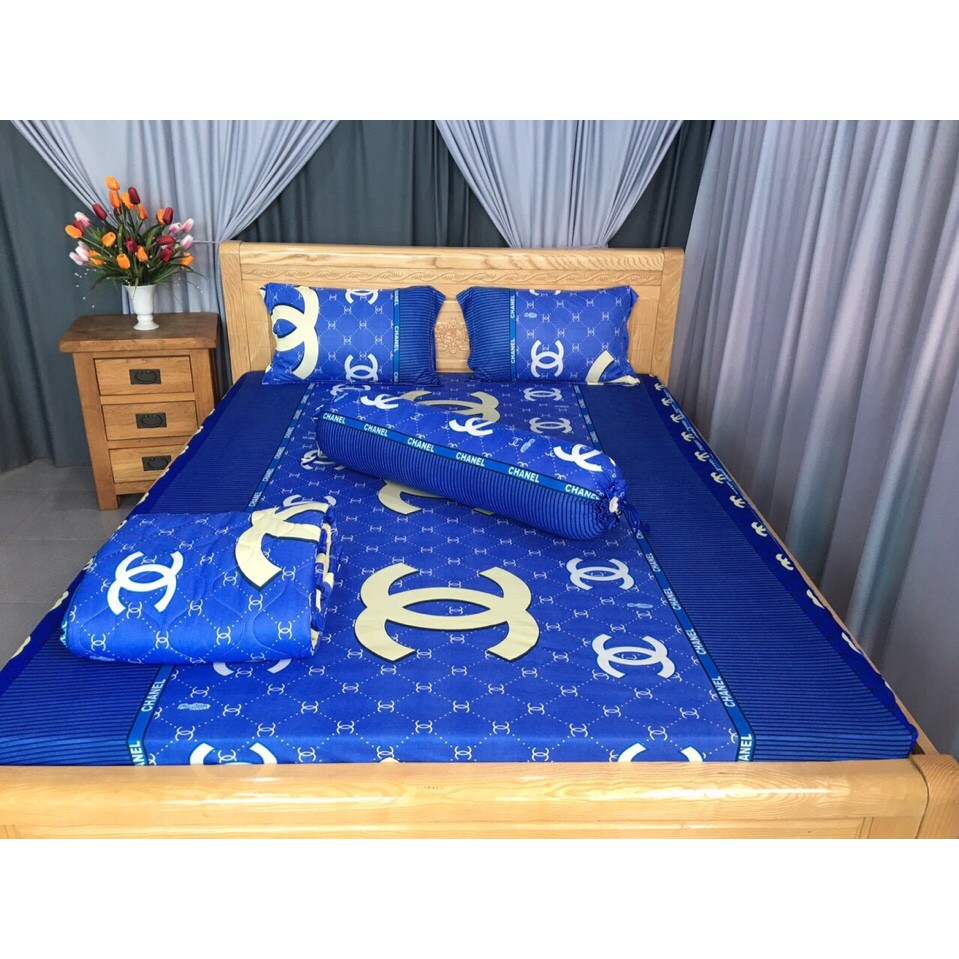 Bộ Drap Thun Màu Hàn Quốc Mát Lạnh Cực Hot - 4 món {inbox chọn màu nha bạn}