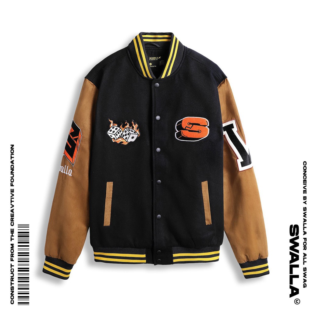 Áo Khoác SWALLA ALL IN VARSITY Da lộn - LOCAL BRAND chính hãng
