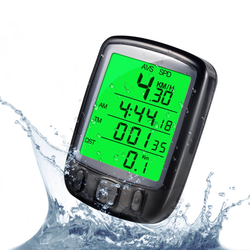 Bộ đồng hồ đo tốc độ xe đạp có màn hình LCD chống thấm nước tiện dụng khi đạp xe kèm phụ kiện