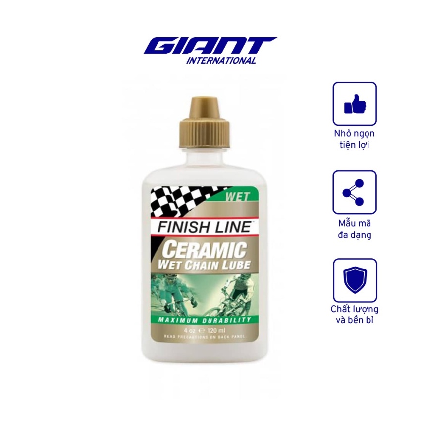 [FREESHIP] Dầu Bôi Trơn Bảo Dưỡng Xe Đạp FINISH LINE Ceramic Wet Lube 120ML