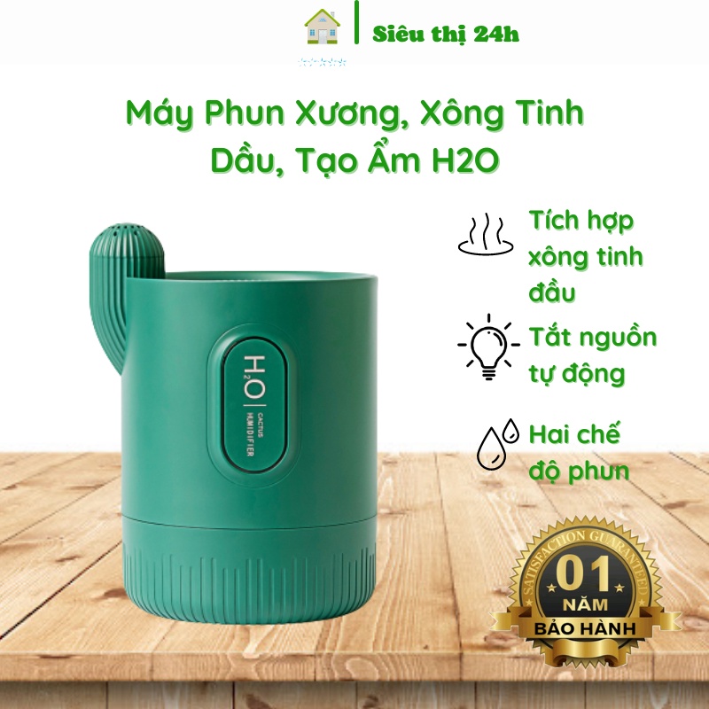 Máy Phun Xương, Xông Tinh Dầu, Tạo Ẩm H2O [CAO CẤP] Dung Lượng Pin 2000mAh Sử dụng 4h liên tục