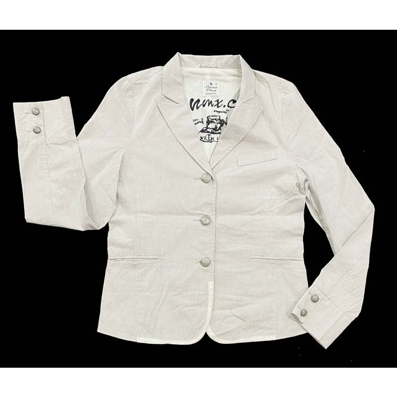 Áo vest vải kate Ninomaxx kẻ sọc (Hàng dơ nhẹ) - Thanh lý vnxk