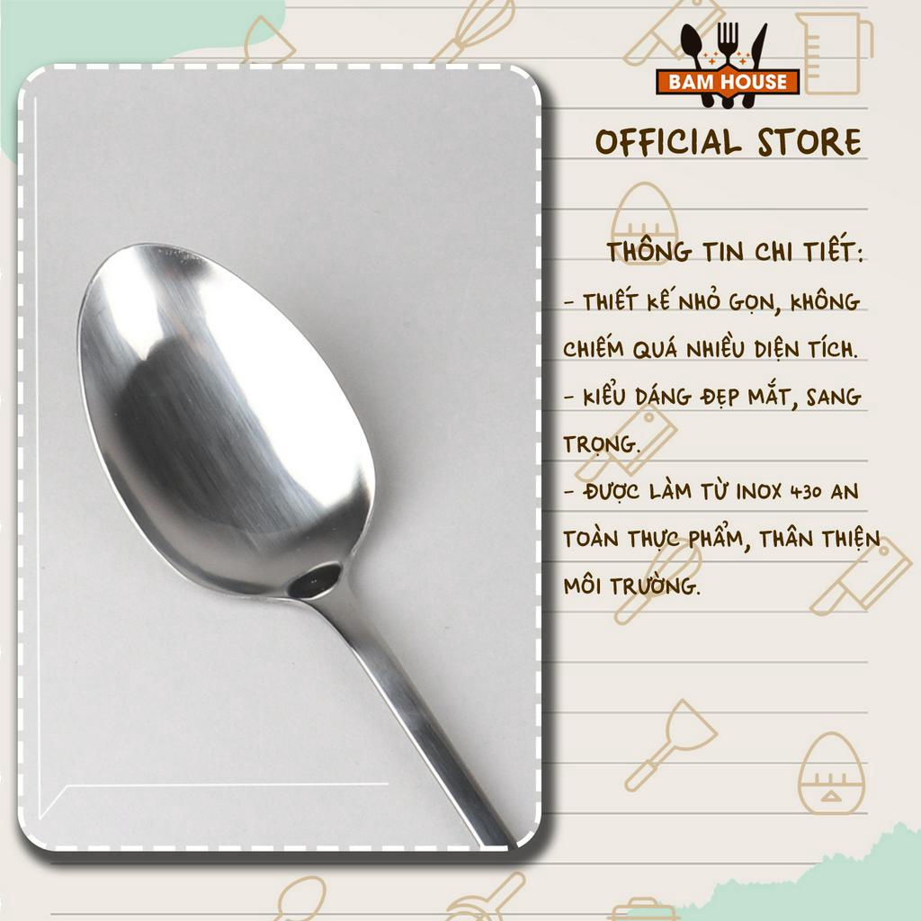 Muỗng soup inox cán giọt nước muỗng dày cao cấp MUI04
