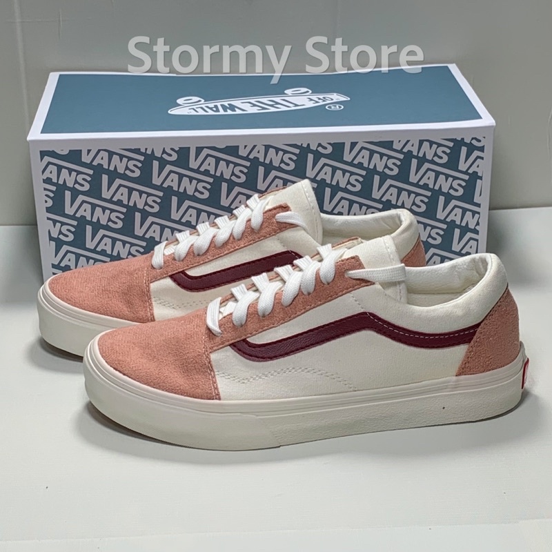 Giày Vans Hồng Trắng Full Box Xanh Chuẩn 1:1