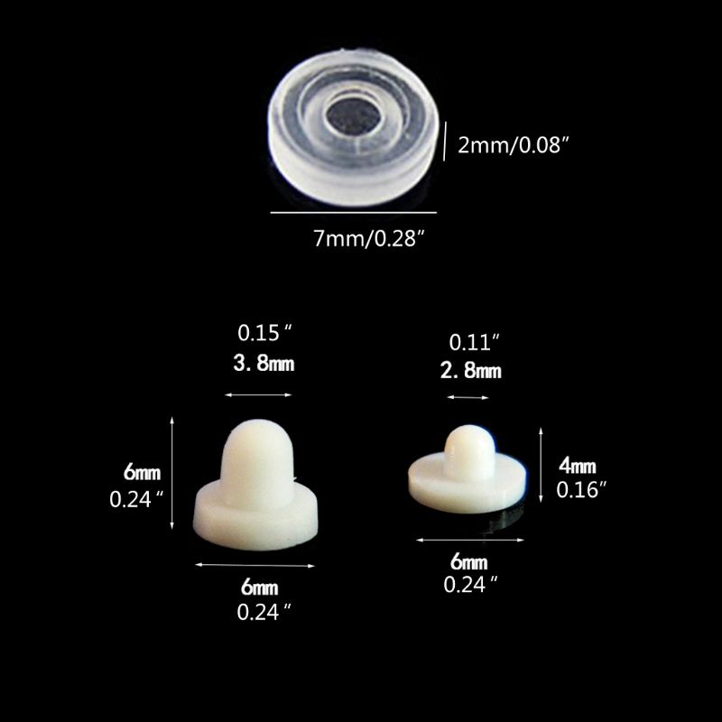 Set 100 Miếng Đệm Silicon Trong Suốt Mềm Mại Chống Đau Tai