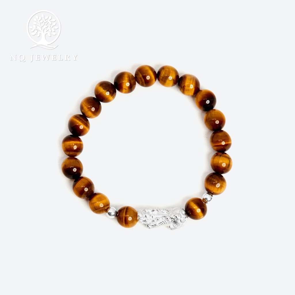 Vòng tay charm tỳ hưu bạc trắng - NQ Jewelry