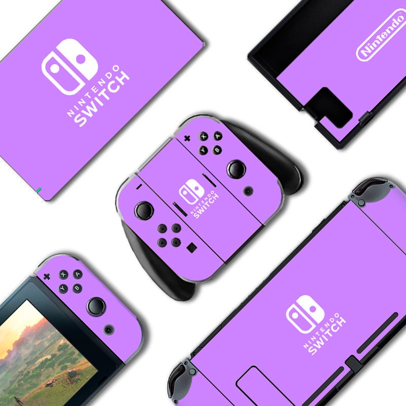 Miếng Dán Màu Trơn Dễ Thương Cho Máy Chơi Game Nintendo Switch