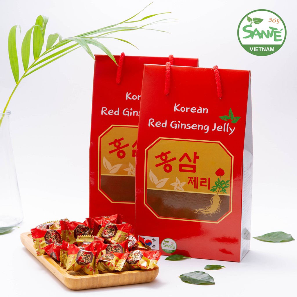 Kẹo mềm vị Hồng Sâm 200gram (Red Ginseng Jelly) - Sante365 - Thực Phẩm Bảo Vệ Sức Khỏe