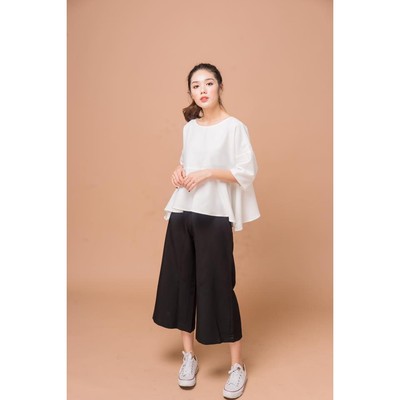 YU CHERRY | Quần nữ ống loe Pleated Flared Trouser YQ003