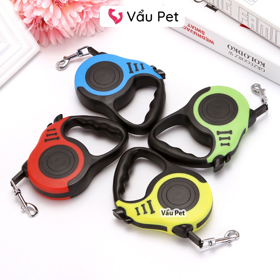 Dây dắt chó mèo tự động 3M - Xích chó mèo Vẩu Pet Shop