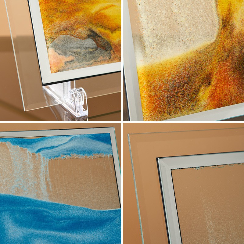 [Mã LIFEHLDEC giảm 10% đơn 99k] 5/7/8/9/10/12 Inch Tranh cát chuyển động 3D mặt kính để bàn trang trí nhà cửa nghệ thuật tranh cát chuyển động | BigBuy360 - bigbuy360.vn