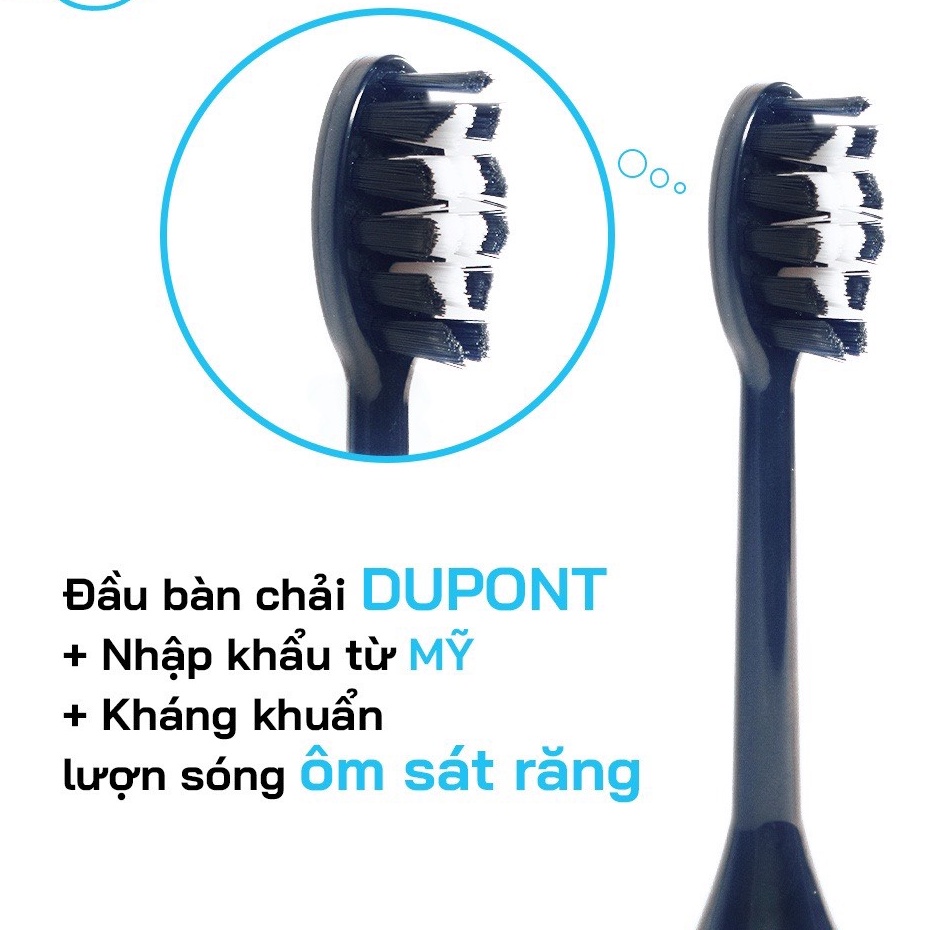 Bàn chải điện tích hợp máy rửa mặt Brushie, công nghệ sóng âm Sonic chăm sóc nướu