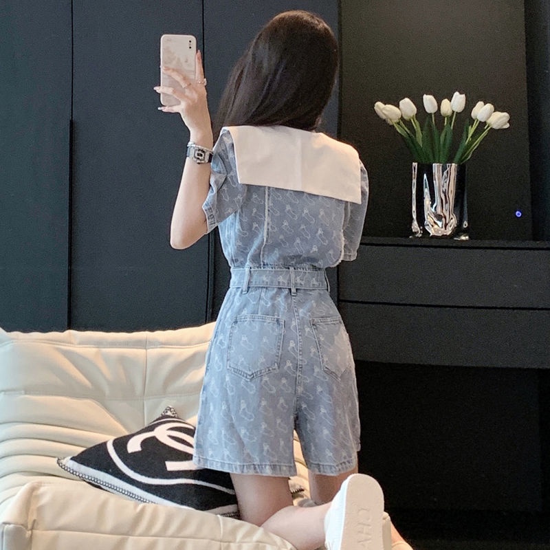 Áo liền quần Denim Thời Trang Mùa Hè Hàn Quốc 2022 Dành Cho Nữ | BigBuy360 - bigbuy360.vn