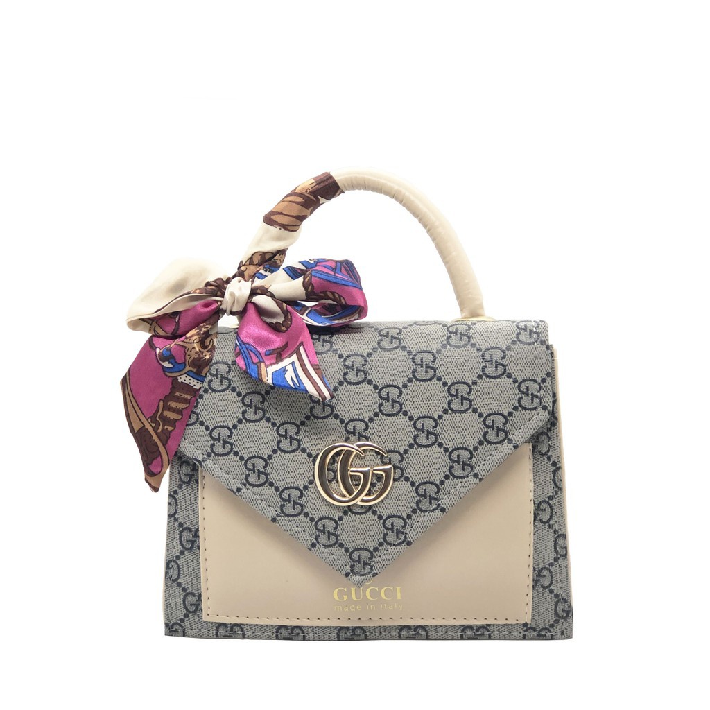 Túi xách nữ đeo chéo, đeo vai tặng kèm khăn có quai sách thanh lịch sang trọng