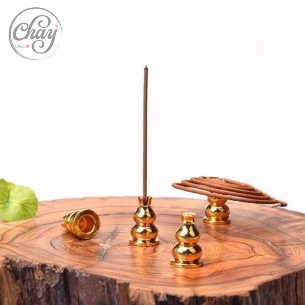 Đế đồng đốt trầm hương,nhang vòng và trầm tăm thác khói trầm hương chảy ngược