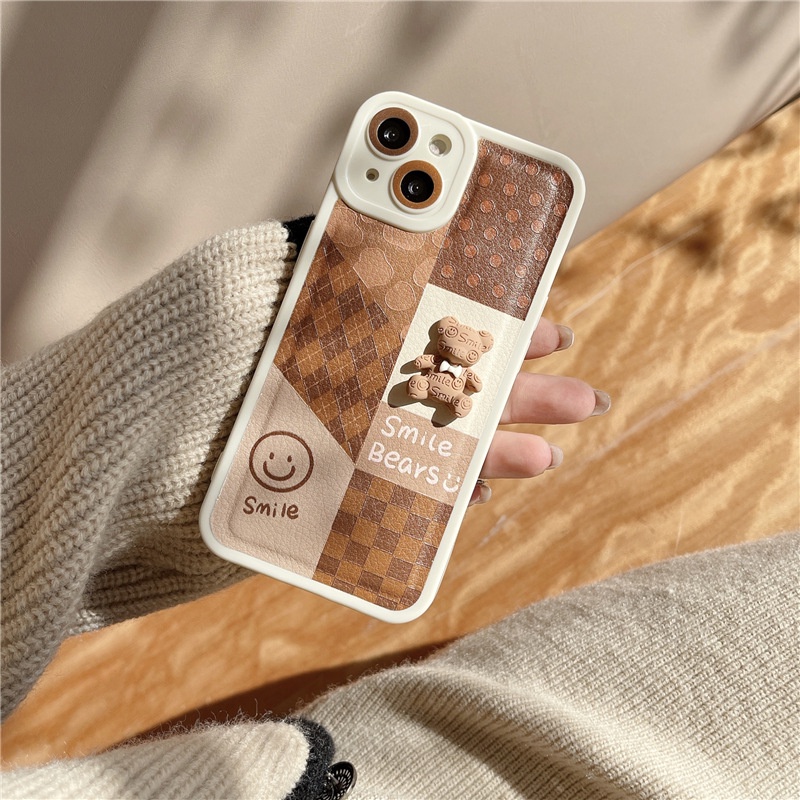 Ốp điện thoại silicon hình gấu 3d dành cho IPhone 12 13 11 Pro Max X Xs Max Xr 7 8 Plus