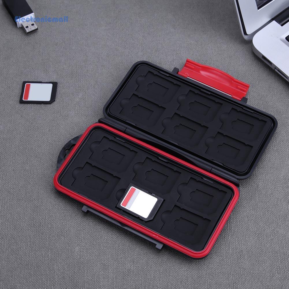 Hộp đựng thẻ nhớ 12SDTF chống thấm nước chống sốc tiện dụng