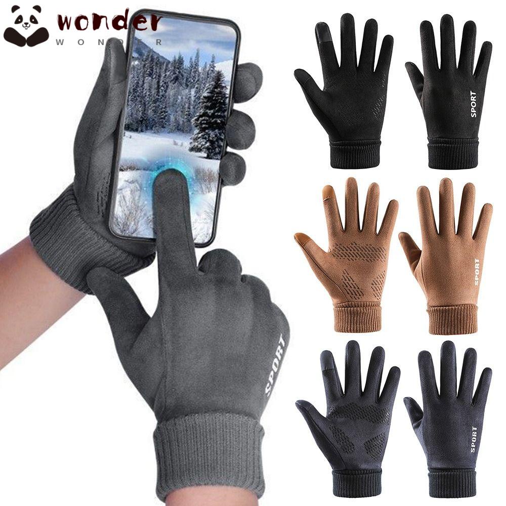 Găng Tay Da Lộn Chống Thấm Nước Giữ Ấm Mùa Đông Cho Nam