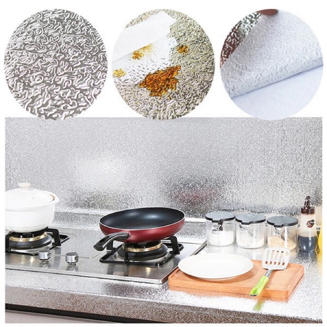 Cuộn giấy bạc dán bếp cách nhiệt 2m x 60cm