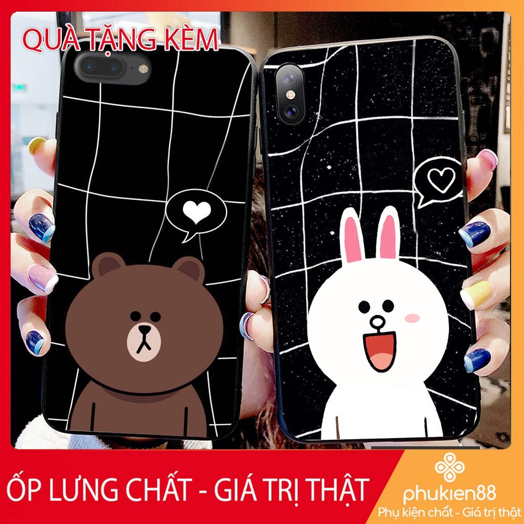  ỐP LƯNG IPHONE IN HÌNH THỎ CONY - GẤU BROWN CHẤTLƯỢNG iPhone 6s6Plus7Plus8PlusXXsXrXsmax