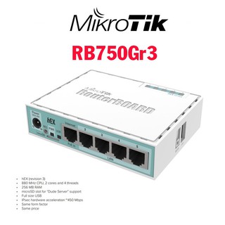 Router, cân bằng tải nhiều đường mạng Mikrotik hEX RB750GR3