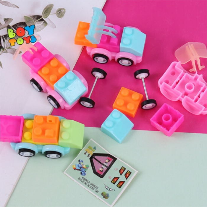 Combo 3 xe đồ chơi mini thú vị cho bé, xe ô tô, máy bay, xe lego lắp ráp mini
