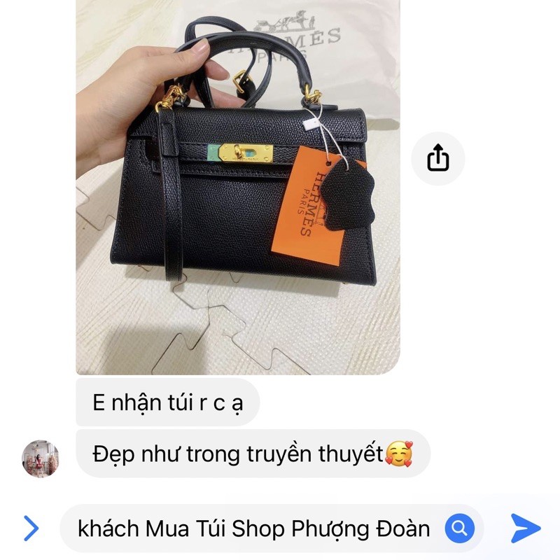 MẪU MỚI 2 DÂY ĐEO- Túi kelly kèm 2 dây đeo size 19cm loại đẹp | BigBuy360 - bigbuy360.vn