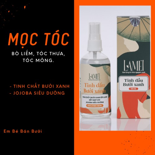 Tinh Dầu Bưởi Xanh Lamei 100 ml - Giúp Mọc Tóc - Em Bé Bán Bưởi