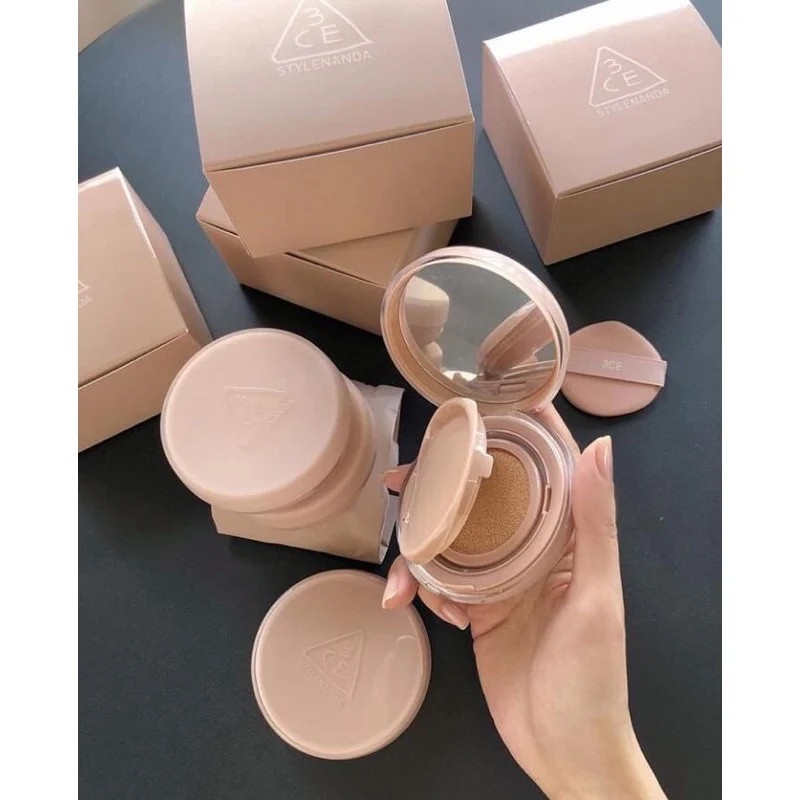 Phấn Nước 2 Lõi 3CE Glow Cushion SPF50+ PA+++ 15gx2