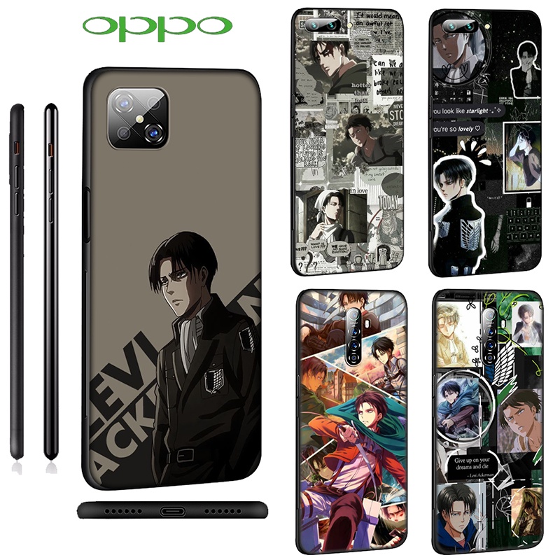 Ốp điện thoại TPU dẻo Levi Ackerman Attack On Titan cho Oppo A94 A93 A92S A92 A72 A52 A91 F15 A12 A12E A12S A15 A15S