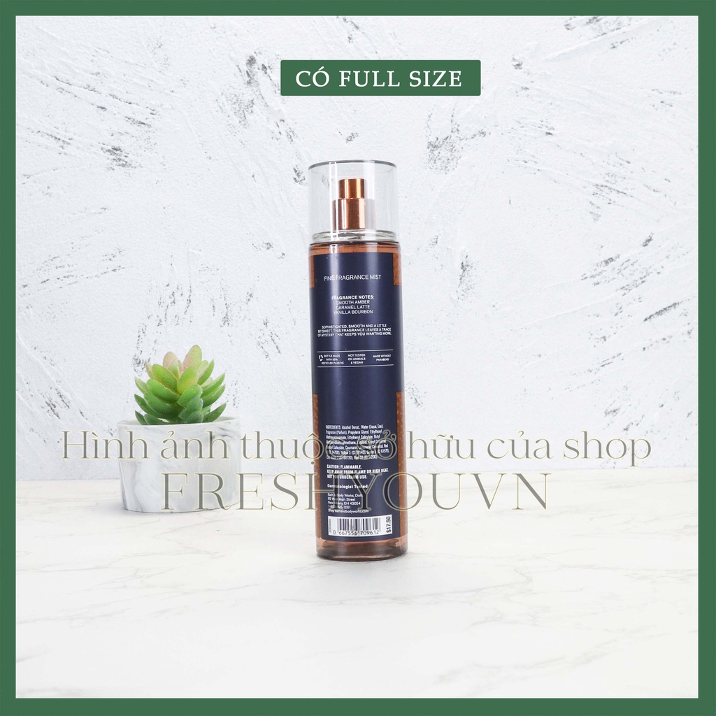 Midnight Amber Glow - Xịt thơm toàn thân body mist khác Bath & Body Works - fresh you