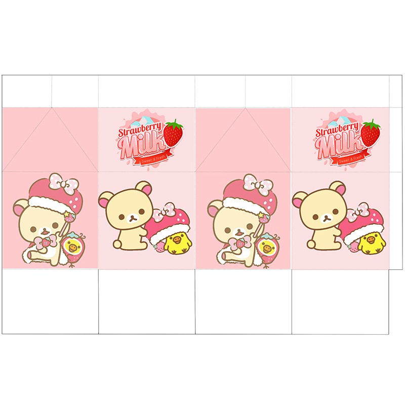 Hộp quà rilakkuma HQSI9 hộp quà hộp sữa cute hộp dễ thương hoạt hình 18*10*10cm