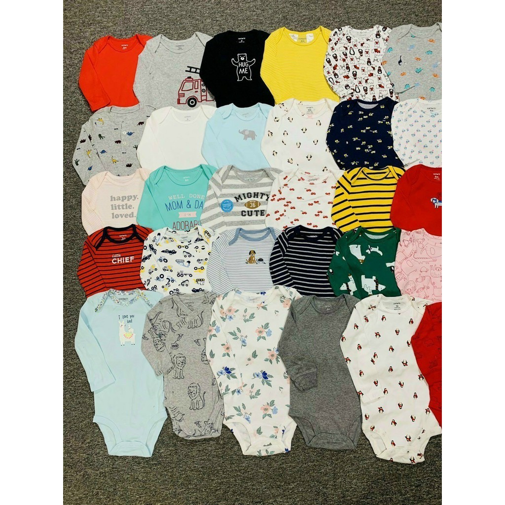 Bodysuit TQXK dài tay cho bé từ 0-24m