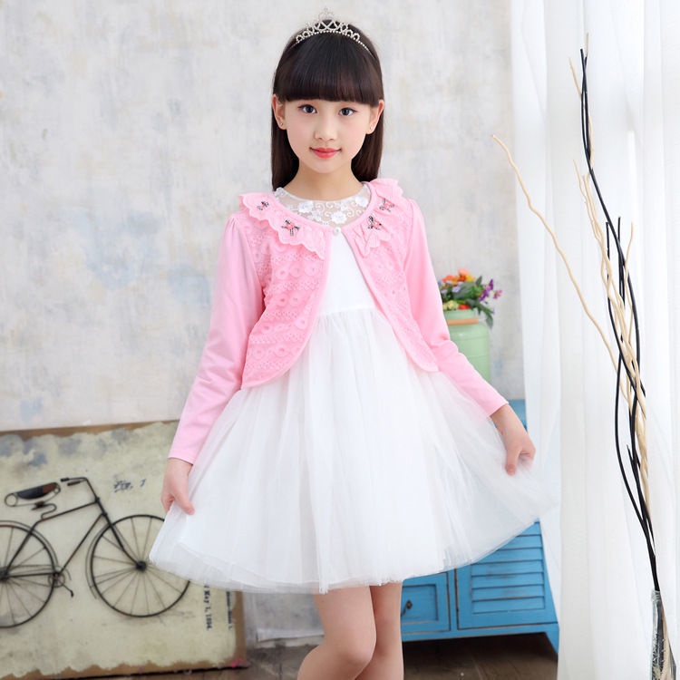 Áo Khoác Cardigan Công Chúa Tay Dài Thời Trang Xuân Thu Cho Bé Gái