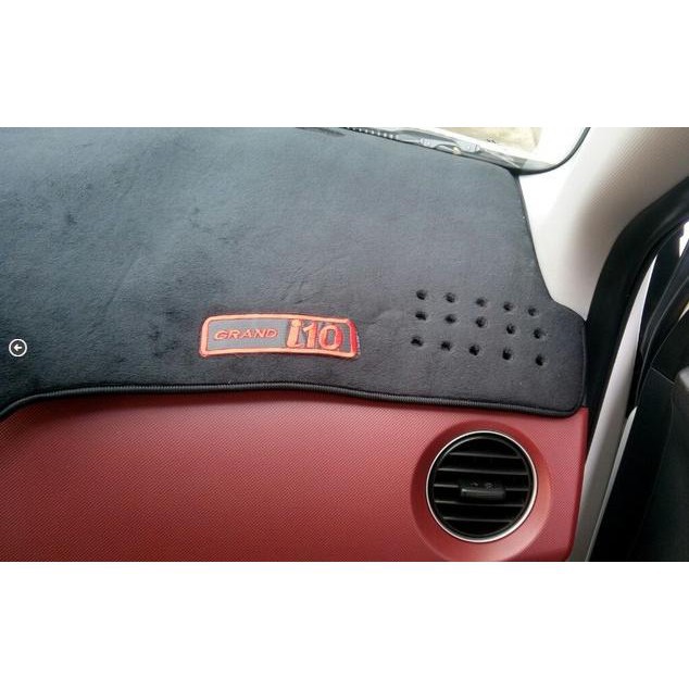 GRAND I10-Thảm taplo Grand I10 mẫu nhung lông cừu có chống trượt