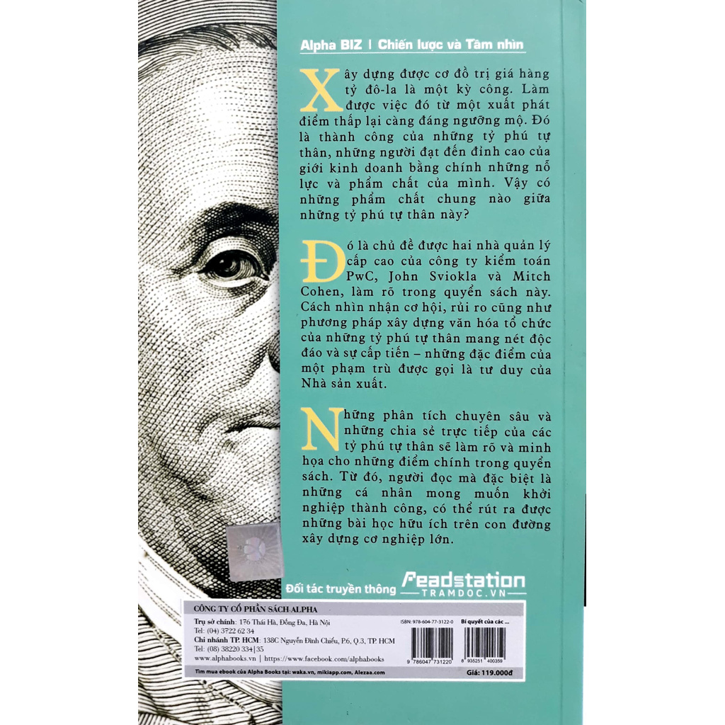 Sách - Bí Quyết Của Các Tỷ Phú Tự Thân Lập Nghiệp | BigBuy360 - bigbuy360.vn