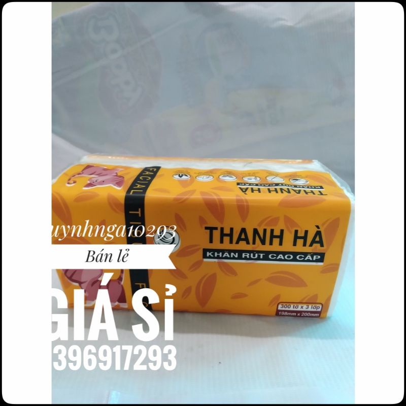 Giấy rút THANH HÀ 300 TỜ 3 LỚP