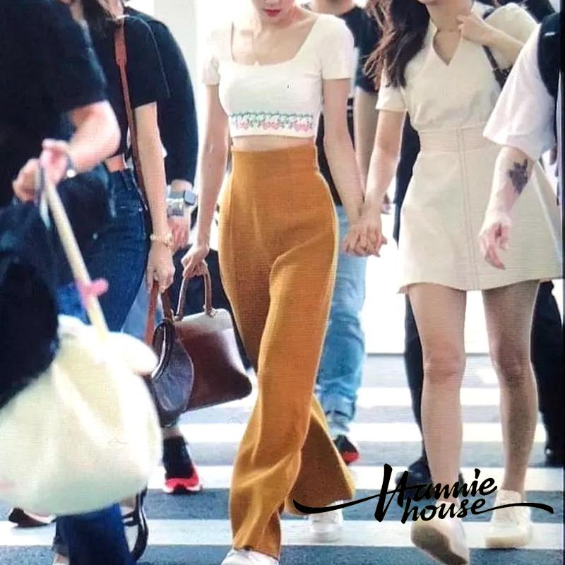 Áo Crop Top Tay Ngắn Cổ Chữ U In Họa Tiết Hoa Phong Cách Retro Dành Cho Nữ