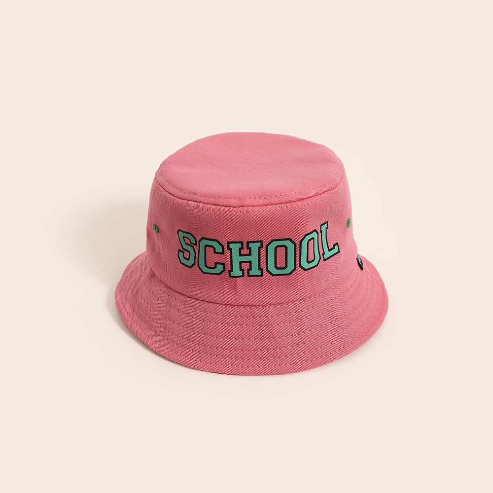 Nón Tai Bèo Chống Nắng Màu Trơn In Chữ Thời Trang Hàn Quốc Mới 2022 Cho Bé