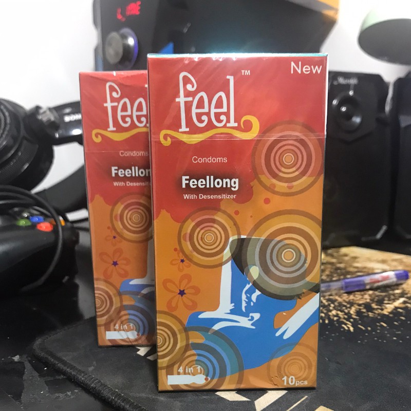 [Bcs] Bao cao su nóng ấm Feel Feellong 4in1 - hộp 10 cái- có kéo dài thời gian, phiên bản giới hạn