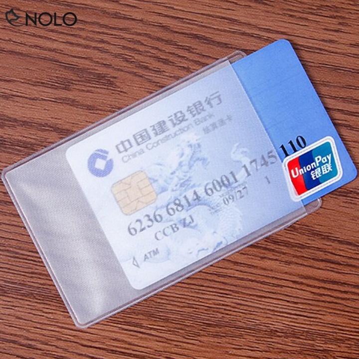 Set 3 Túi Bọc CCCD Thẻ ATM Thẻ Sinh Viên Mặt Trên Trong Suốt Mặt Dưới Cán Mờ Chất Liệu Nhựa PVC Dẻo Chống Trầy Xước